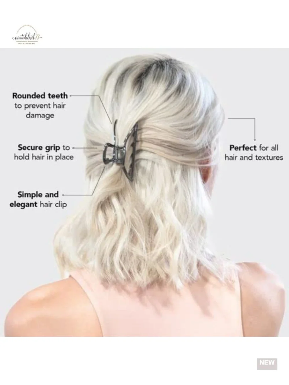 Metal Hair Claw Clip - Durable & Elegant Claw Clip for All Hair Types
